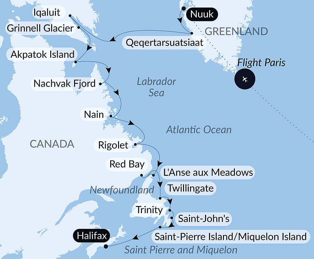 Wilderness from Greenland to the East Coast of Canada