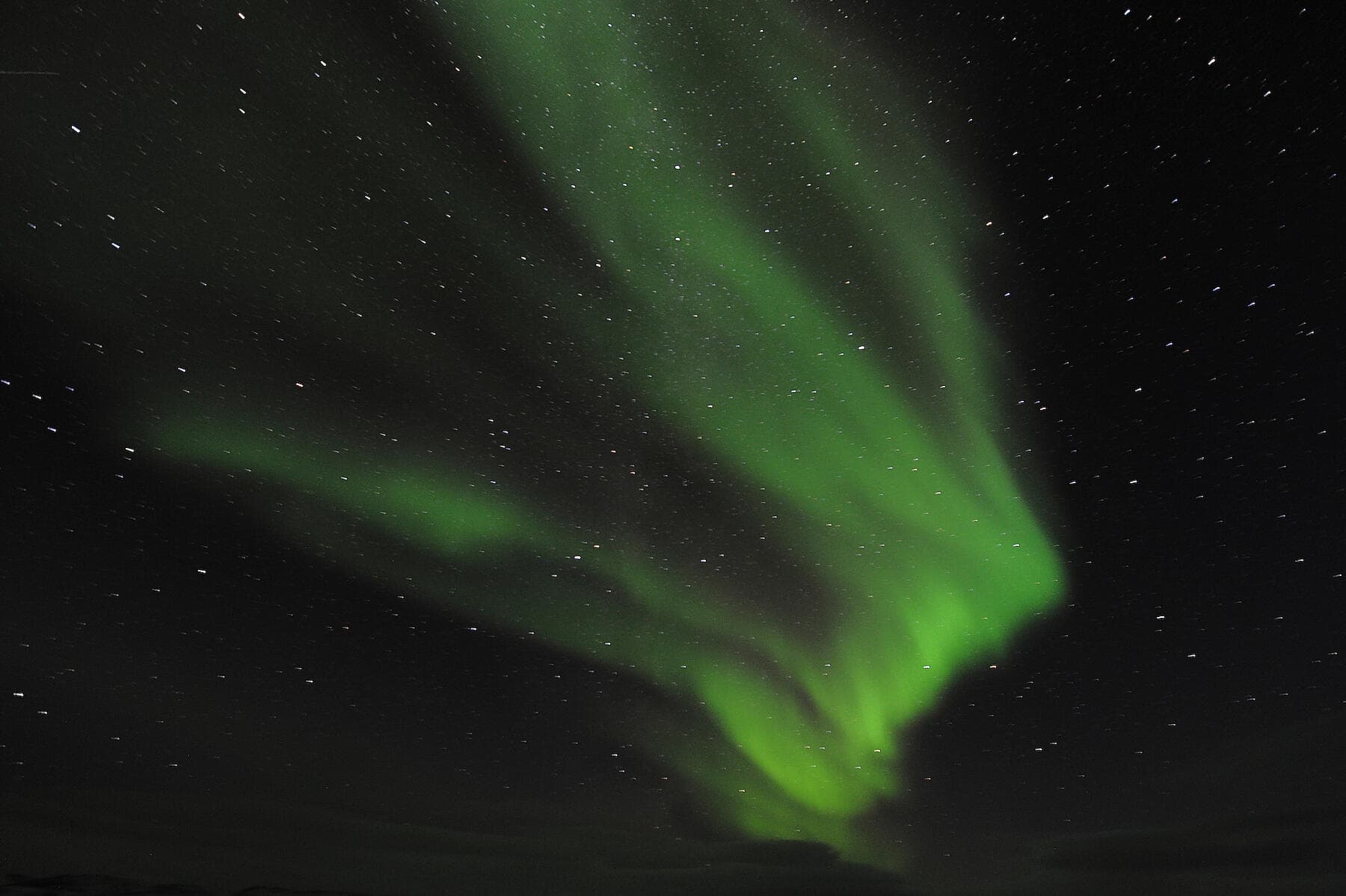 The Geographic North Pole and the east coast of Greenland  