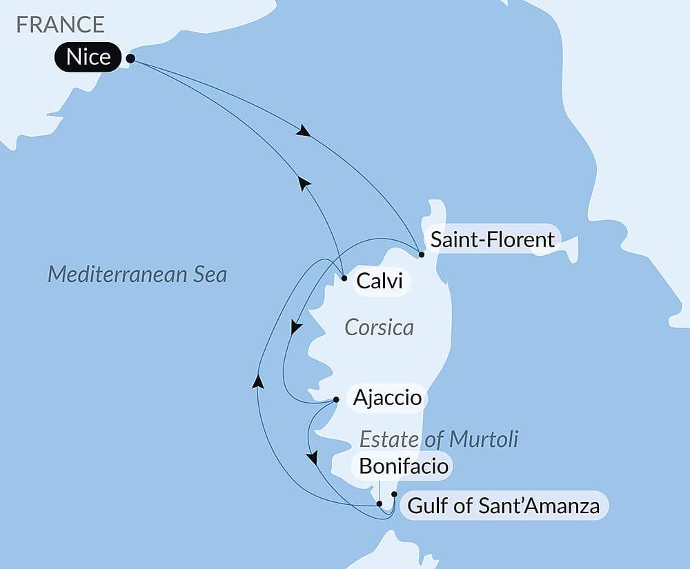 Corsican Shores, Under Sail Aboard Le Ponant