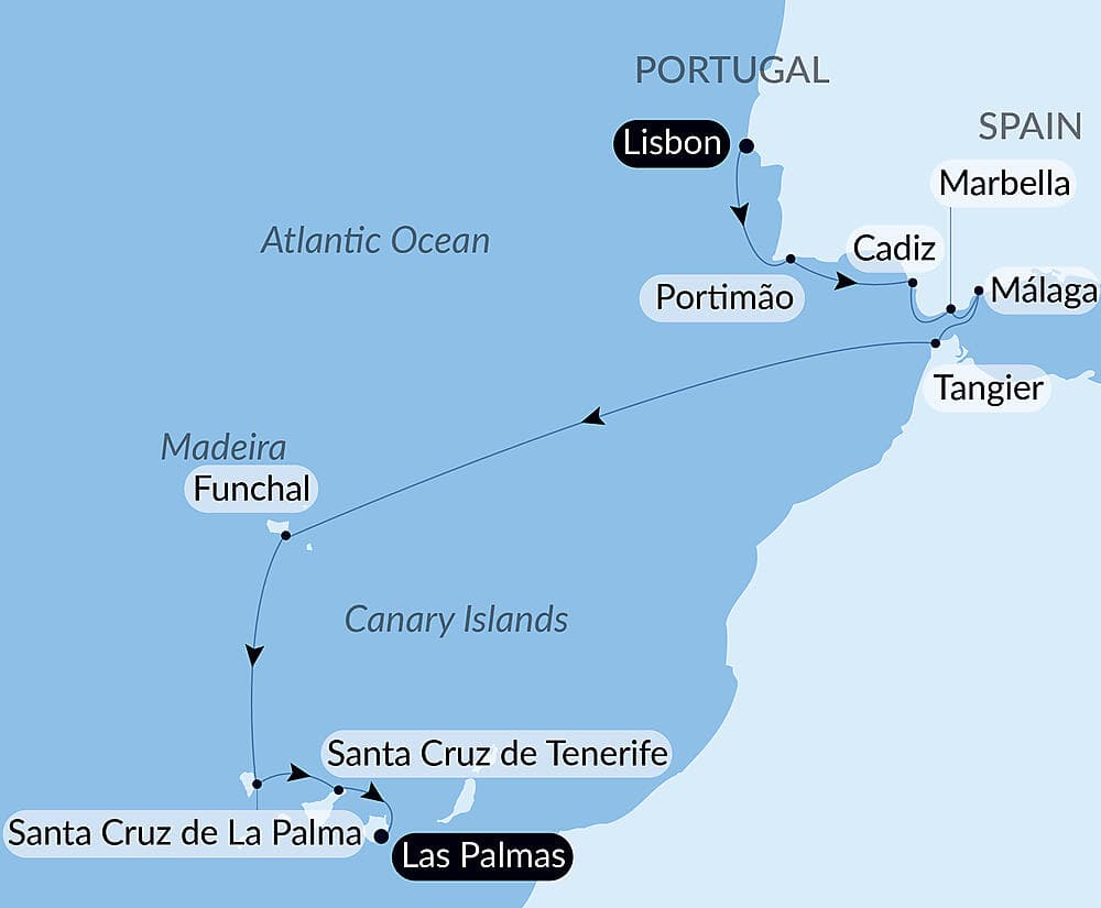 Lisbon to the Canary Islands by Sea: Spain, Morocco, & Atlantic Isles – with Smithsonian Journeys