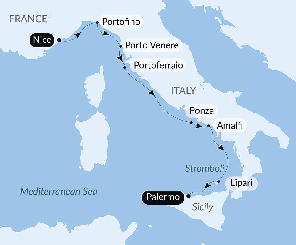 Under Sail Aboard Le Ponant from the Riviera to Sicily