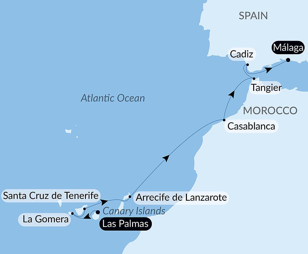 Canary Islands, Morocco and the Iberian Peninsula null