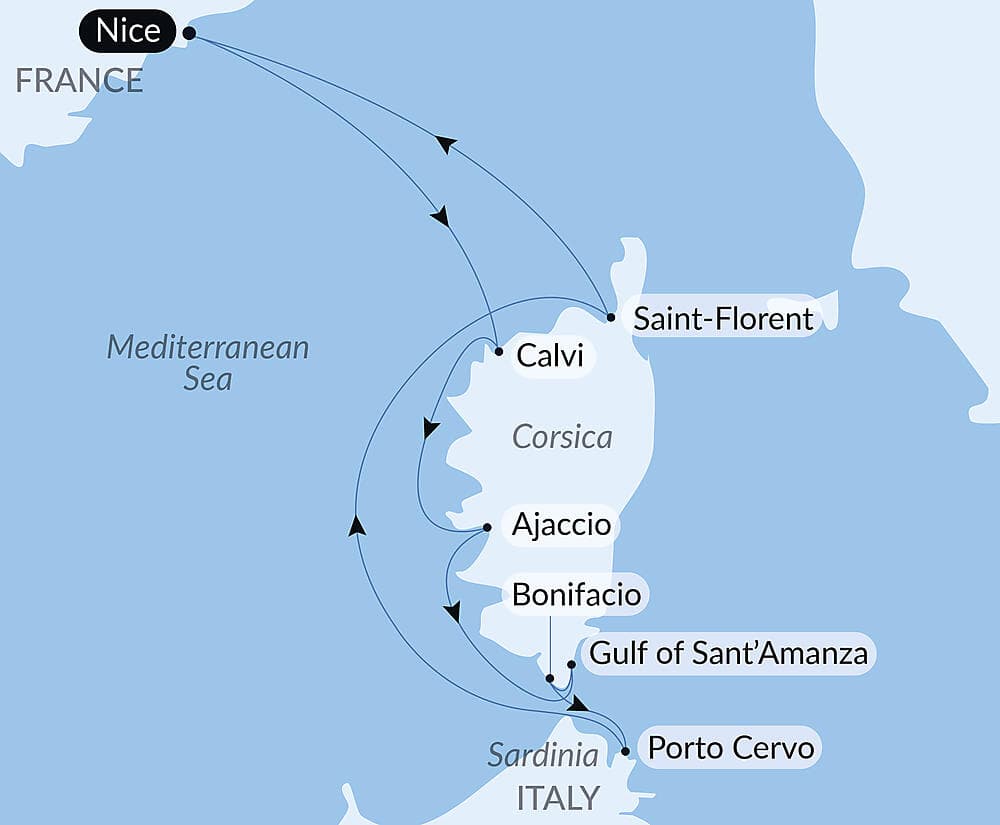  Corsican Shores, Under Sail Aboard Le Ponant null
