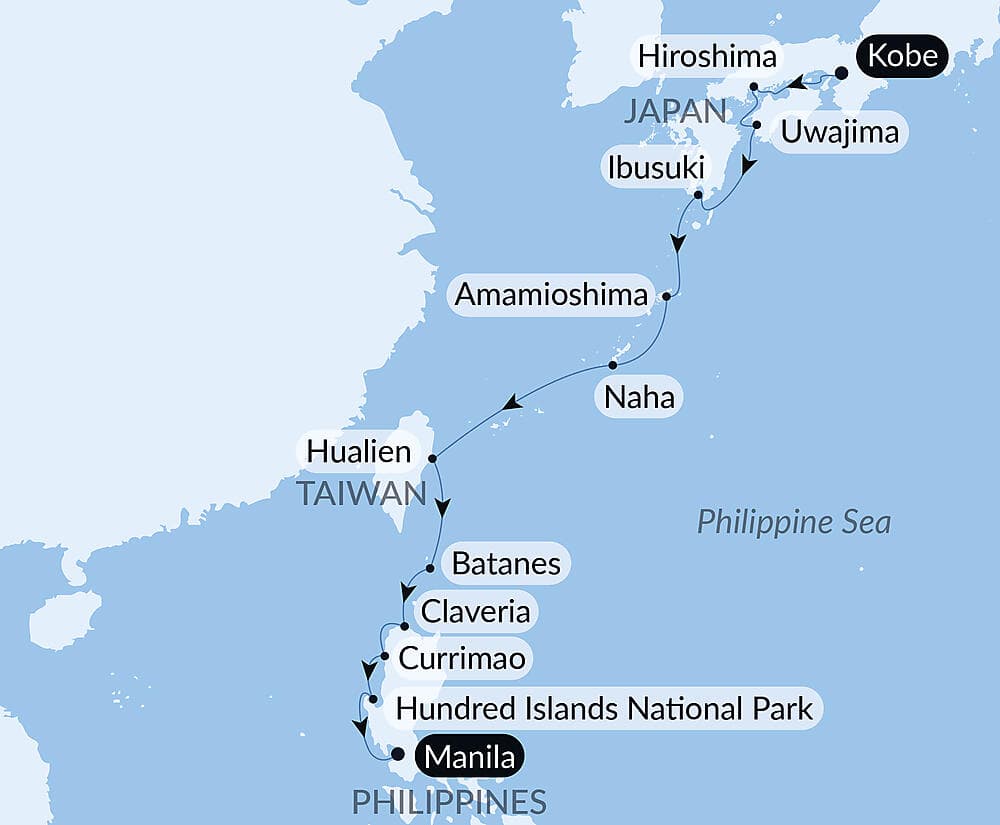 Philippines, Taiwan and Japan