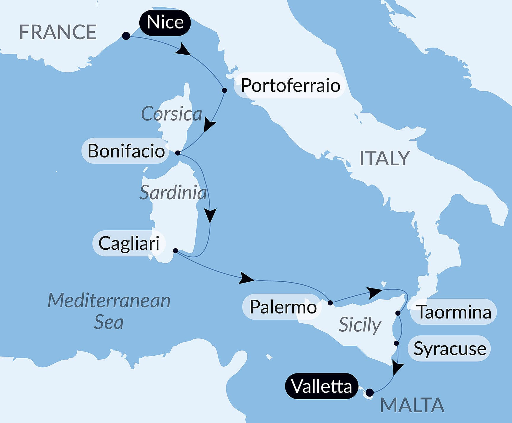 Mediterranean Island Voyage: Sicily, Sardinia, Corsica, and Elba – with Smithsonian Journeys