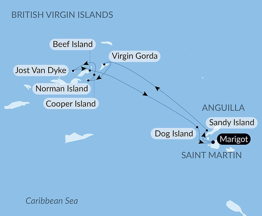 Reverie under sail in the heart of the Lesser Antilles null