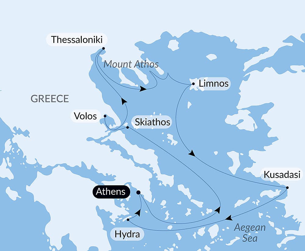 European autumn in the Aegean Sea
